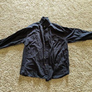 Vintage 80's Men's M Camden Gabardine Gant Black Shirt